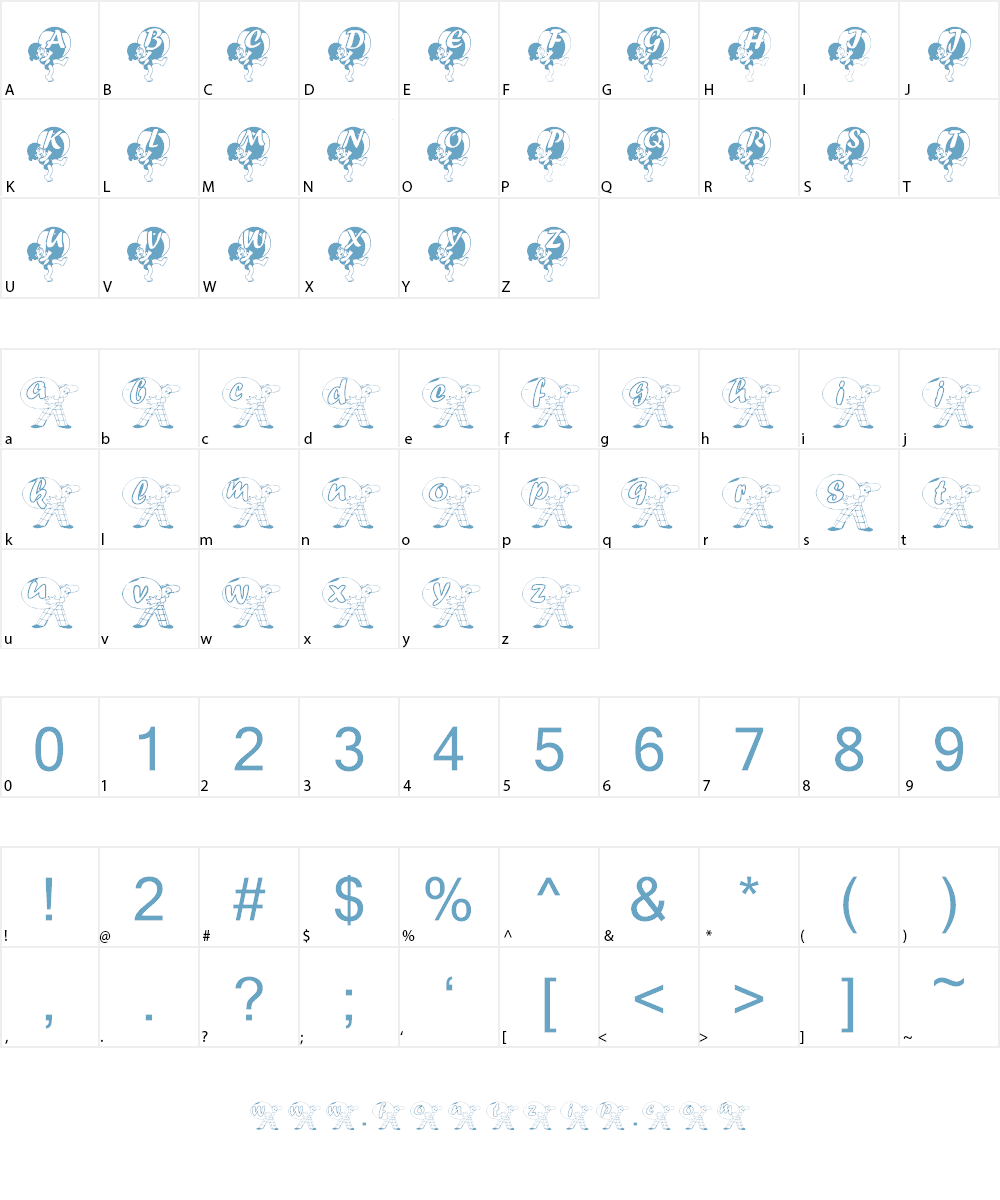 KG BEACHBALL Font Character